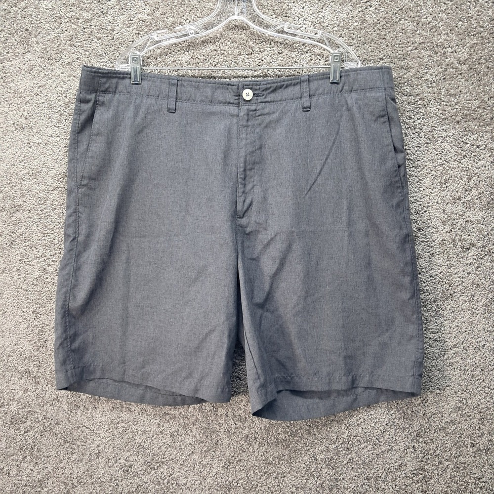 Greg Norman for Tasso Elba Mens Gray Golf Shorts Size 42 Flat Front Polyester